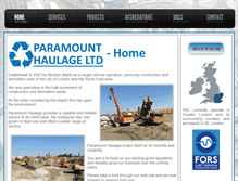 Tablet Screenshot of paramounthaulage.com